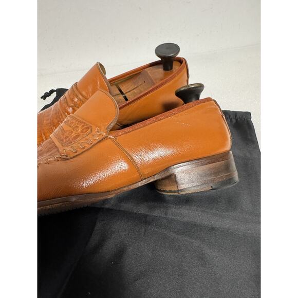 David Eden Shoes Mens Size 9 Alligator Penny Loafer Dress Valentino Sole Exotic main image 6
